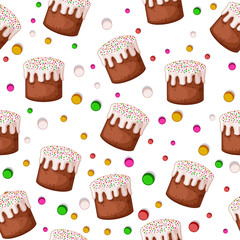 Easter cake background seamless