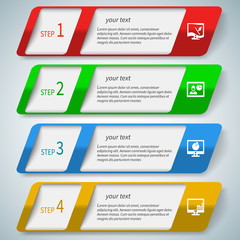 Abstract 3D Paper Infographics