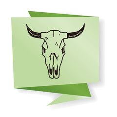 cow skull doodle