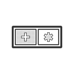  ambulance symbols on Rectangl label vector