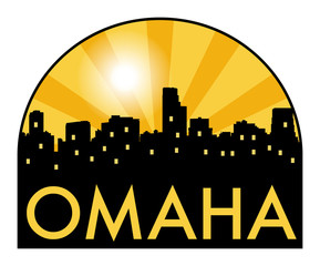 Abstract skyline Omaha, with various landmarks - obrazy, fototapety, plakaty