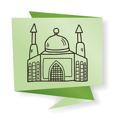 Obraz premium castle doodle