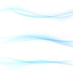 Abstract blue soft hi-tech swoosh web border