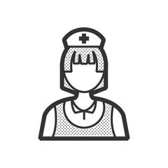 nurse icon, old clothe style