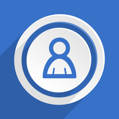 blue flat vector icon