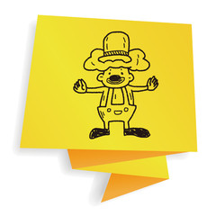 clown doodle drawing
