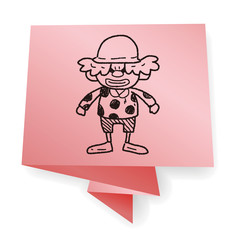 clown doodle drawing