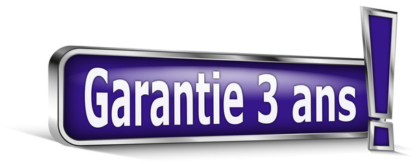 Garantie 3 ans sur panneau bleu