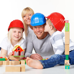 Happy family at home