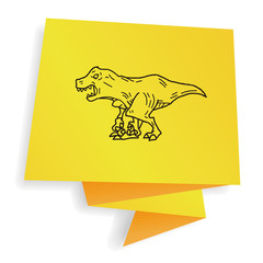 Tyrannosaurus dinosaur doodle