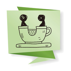 coffee cup play park doodle