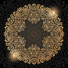 Abstract Ornate Mandala. Decorative frame for design.