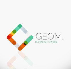 Logo, linear abstract geometric icon