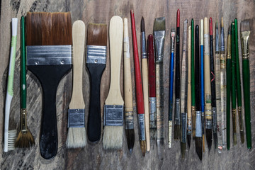 Equipment for painting and airbrush equipment - stock image
