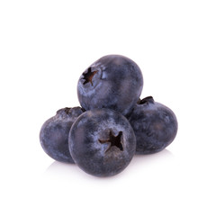 fresh blueberries isolated on white background