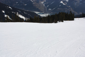 Ski trail, Zell am See skiing resort.