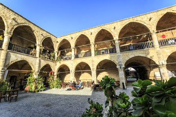 Obraz premium The Great Inn, Buyuk Han in Nicosia, Northern Cyprus