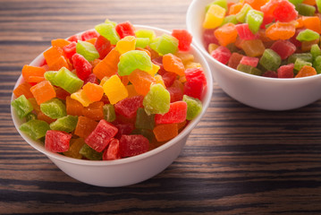 candied fruit in plate