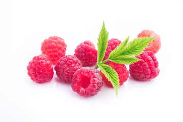 macro photo of fresh raspberry