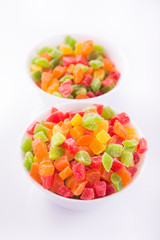 candied fruit in plate