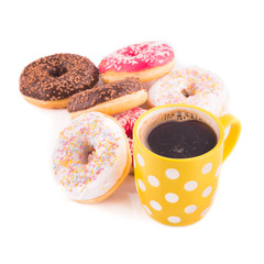 coffee and tasty donuts
