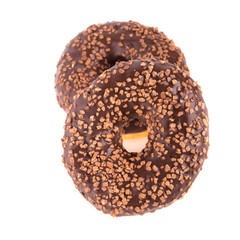chocolate donuts isolated