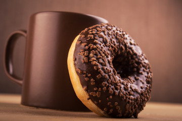 big chocolate donut