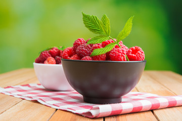 fresh red raspberry