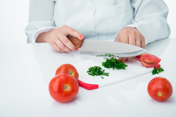 cook chopped parsley