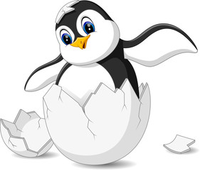 illustration of cute penguin cartoon