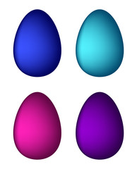 Easter egg set vector symbol , icon  design. Spring illustration isolated on white background.