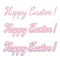 Happy Easter vector inscription