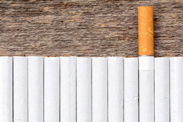 Cigarette addiction concept.