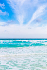 Ocean and blue sky, Caribbean sea