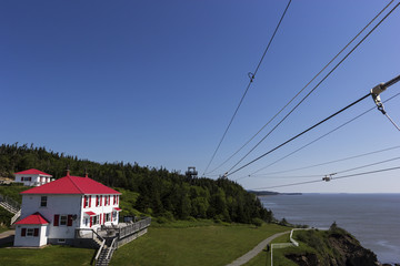 Zip line at Cape Enrage in Canada