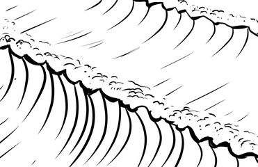 Outlined tidal waves background