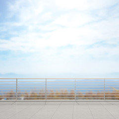 Obraz premium Balcony And Terrace Of Blur Nature Background