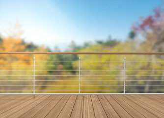 Balcony And Terrace Of Blur Nature Background