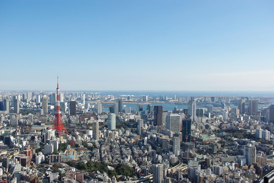 Tokyo skyline in the daytime