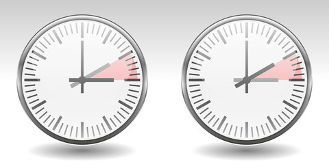 Zeitumstellung - Sommer- und Winterzeit (Icon-Set)