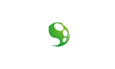  abstract green leaf company logo