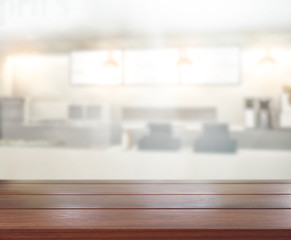 Table Top And Blur Interior of Background
