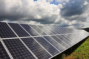 Detail of Solar Power Station on the Meadow 