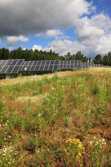 Detail of Solar Power Station on the Meadow 