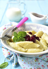 Cottage cheese dumplings.