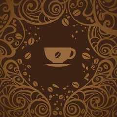 coffee background, vector illustration