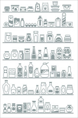 store shelves with goods