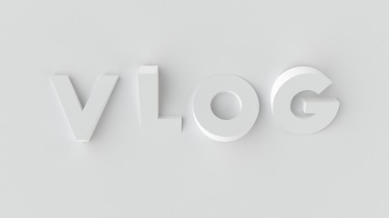 The word VLOG written in an modern / innovative way