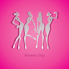 Obraz na płótnie Canvas Happy Women's Day greeting card