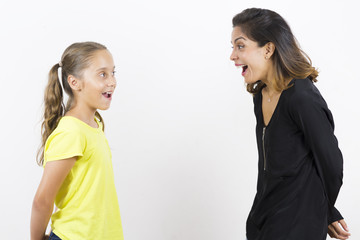 Happy Woman and Girl